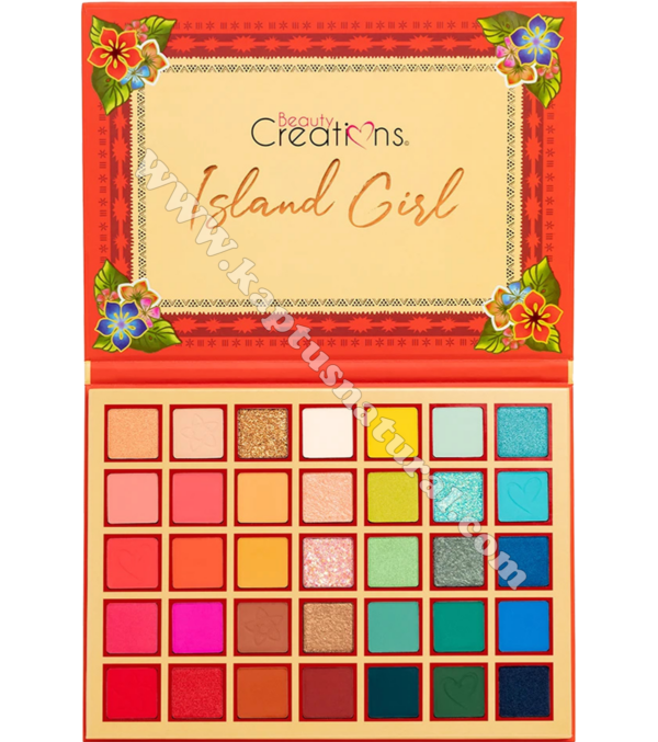 Paleta de sombras Island Girl Beauty Creations 17 cm x 23 cm x 1 cm - Imagen 2