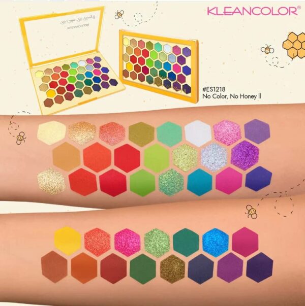 Paleta Sombras No Color - No Honey II - Kleancolor - 38 tonos - 49.4g - Imagen 4